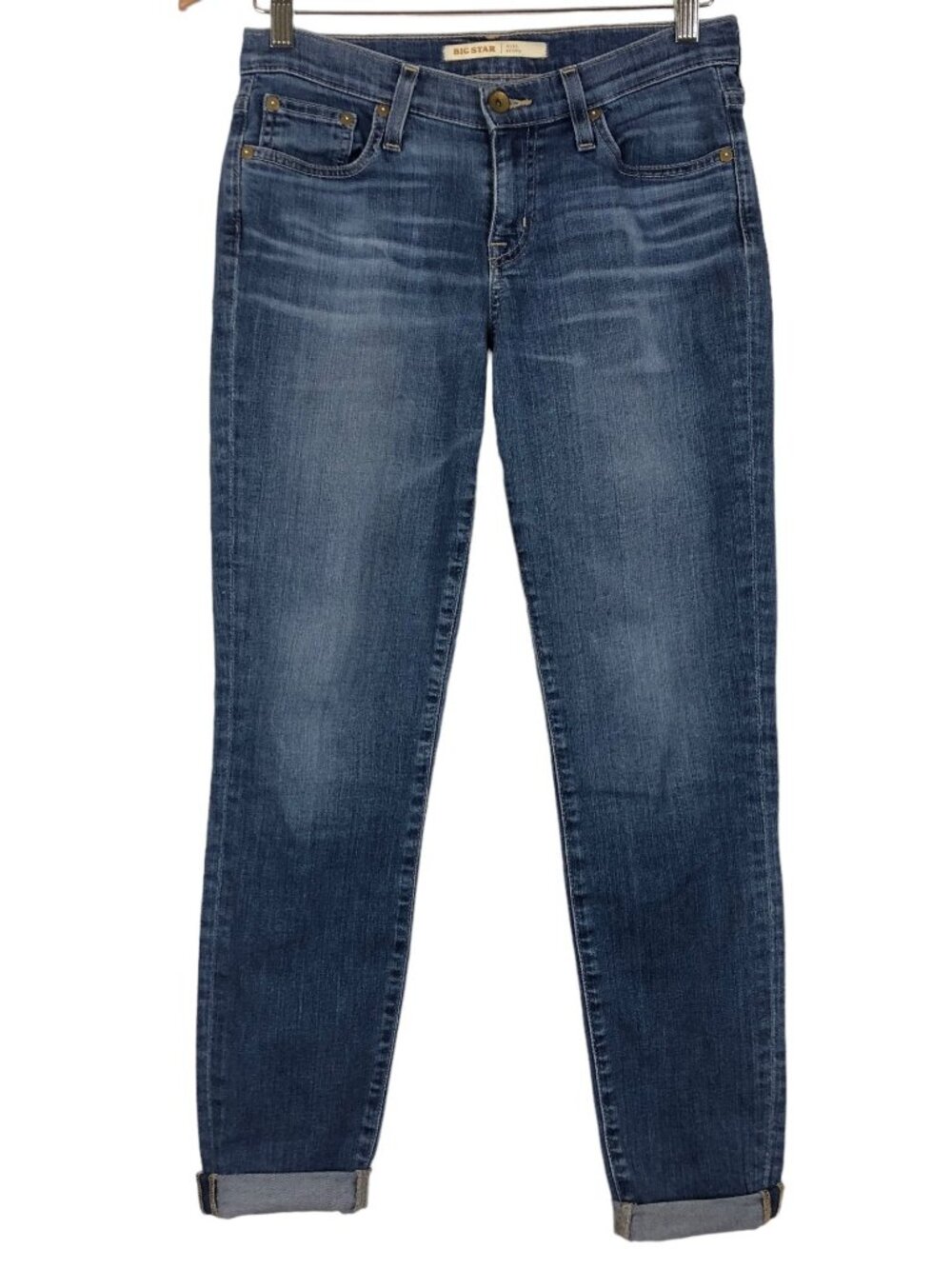 Big Star Alex Skinny Jeans Womens 27 Medium Wash Selvage Hem